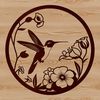 Free Hummingbird Clipart Image An iconic vector design featuring a hummingbird bird surrounded by lush flowers.