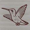 A vibrant, colorful illustration of a hummingbird in flight, highlighting its distinctive shape and movement.
