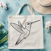 A colorful illustration of a hummingbird in flight, suitable for digital cutting machines and vector design.