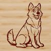 Free Vector Husky Dog Clip Art A high-quality vector illustration of a sitting husky dog in a natural setting.