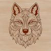Ornate Dog Breed Vector Artwork Illustration of a Siberian Husky dog breed with ornate details.