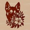 Husky Dog Portrait Created as Free SVG Clip Art An illustration of a Siberian Husky's head, created as vector art.