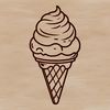 Colorful Sweet Treat Illustration A stylized illustration of a colorful ice cream cone.