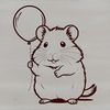 Cuteness Overload: Whiskered Friend A small, cute animal, likely a pet hamster, designed for digital use.