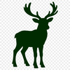 A vector illustration of a reindeer in silhouette style.