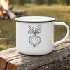 Rooted in Style: A Radish Illustration A stylized illustration of a radish root vegetable.