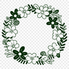 Beautiful SVG Wreath Clip Art Free Download A floral wreath design in vector format, suitable for cutting machines and laser cutters.