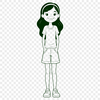 A young girl illustration created as an SVG file for easy editing and customization.