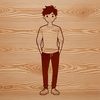Silhouette Male Figure Design An SVG design featuring a human silhouette with clean lines and no background.