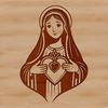 Beautiful Immaculate Heart Clip Art A detailed vector illustration of the Immaculate Heart, suitable for religious purposes.