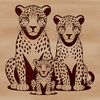 A stylized illustration of a jaguar, a big cat species, rendered as a vector graphic in SVG format.