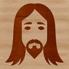 Simple Religious Jesus Illustration A simple line drawing illustration of the face and head of Jesus in a traditional religious style.