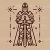Medieval warrior in elaborate armor A detailed illustration of a medieval knight in ornate armor, suitable for vector art designs.