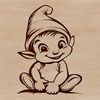 A small mythical creature from fantasy fiction, depicted in a seated position.