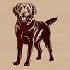 Free Standing Dog Vector Graphics A vector illustration of a standing Labrador Retriever.