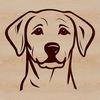 Labrador Dog Breed Portrait SVG Image Close-up illustration of a Labrador Retriever's head, a popular breed of dog, suitable as clip art.