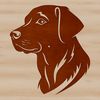 Free Vector Clip Art Dog A high-quality digital illustration of a friendly Labrador Retriever's head, suitable for various design projects.