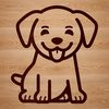 Cute Sitting Labrador Clip Art A simple line drawing of a sitting Labrador Retriever.