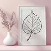 Free Clip Art Single Leaf SVG Image A detailed illustration of a single leaf with intricate details and shapes, suitable for vector editing software.