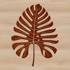A single leaf with detailed veins and edges, suitable for digital design and cutting machine applications.