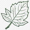 Elegant Leaf Vector Illustration A single leaf with rounded edges and pointed tip, suitable for use as clip art in various design projects.