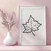 Beautiful Leaf Design in SVG Format An intricate, detailed illustration of a leaf in vector format.