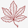 A Single Leaf Illustration with Intricate Veins A detailed illustration of a single leaf with intricate vein patterns.