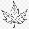 Intricate Leaf Illustration in Vector Format A detailed illustration of a single leaf with intricate veins and edges, created as an SVG vector art design.