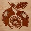 Citrus Fruit Vector Graphics A yellow citrus fruit with segments and a stem, suitable for use as a vector graphic in designs and projects.