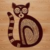 Free Lemur Vector Clipart An SVG vector graphic of a primate, specifically a lemur, ideal for digital use in design projects.