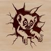 A vector illustration of a wild lemur's head, suitable for various design applications.