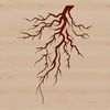 Weather Symbol Clip Art An illustration of lightning striking the ground, suitable for use in weather-related designs.