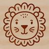 Simple Big Cat Silhouette A simple line drawing of a lion's head in profile, characteristic of a big cat.