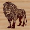 Free Vector Art of a Lion A majestic standing lion with regal features and ornate design elements.