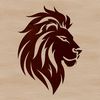Majestic Big Cat Head Illustration Illustrated portrait of a majestic lion's head with bold features and sharp details.