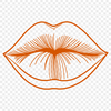 Detailed Human Lip Anatomy Drawing Detailed illustration of human lips in vector format