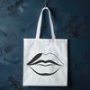 Lip Illustration in Simple Style Anatomical illustration of human lips in a simplified style.