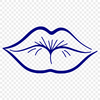 Detailed Lips Illustration for Clipping and Cutting A detailed illustration of human lips, ideal for clipping or cutting with a machine.