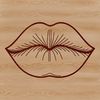Simple Anatomical Lip Design SVG Anatomical illustration of human lips in a simple vector design.