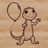 An SVG image of a reptile animal with scales and sharp claws.