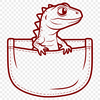 Colorful Lizard Graphic Design A colorful illustration of a lizard with scaly skin and sharp claws, suitable for use in vector art designs.