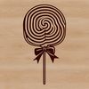 Sweet Vector Icon Design A colorful lollipop depicted as a standalone vector graphic.