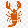 A detailed illustration of a lobster with its shell and claws, suitable for vector graphic design.