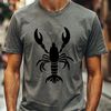 Decorative Crustacean Design A detailed illustration of a marine crustacean with multiple limbs.