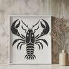 Lobster Vector Illustration A vector illustration of a lobster with a distinctive shell and claws.