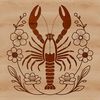A detailed illustration of a lobster with intricate details.
