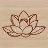 Elegant Plant Illustration A simple illustration of the lotus flower, a common motif in various cultures and religions.