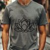A Stylized Lotus Flower Design A stylized illustration of a lotus flower, a plant with significant cultural and religious meaning in various societies.