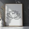 Symbolic Lotus Bloom A detailed illustration of the lotus flower, a symbol with deep roots in Eastern religion.