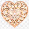 Intricate Heart Mandalas in Vector Design A intricate heart-shaped mandala design created with vector graphics.